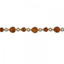 9ct Gold Pear Shaped Golden Amber Bracelet