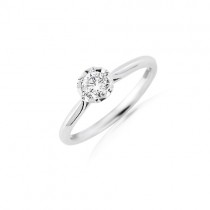18ct White Gold Diamond Solitaire Ring - 0.40cts