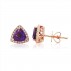 18ct Rose Gold Amethyst Stud Earrings - Macintyres of Edinburgh