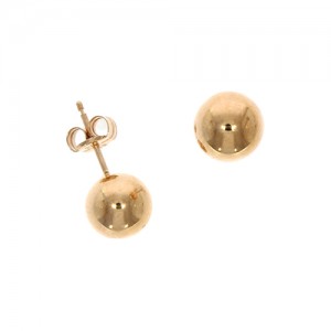 9ct Rose Gold 7mm Ball Stud Earrings
