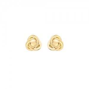 9ct Gold 8mm Ball & Knot Stud Earrings