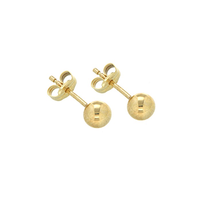 9ct Yellow Gold 10mm Ball Studs - Macintyres of Edinburgh