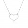 Diamond Open Heart Necklace in White Gold - Macintyres of Edinburgh