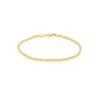 9ct Yellow Gold Mini Square Section Byzantine Link Bracelet