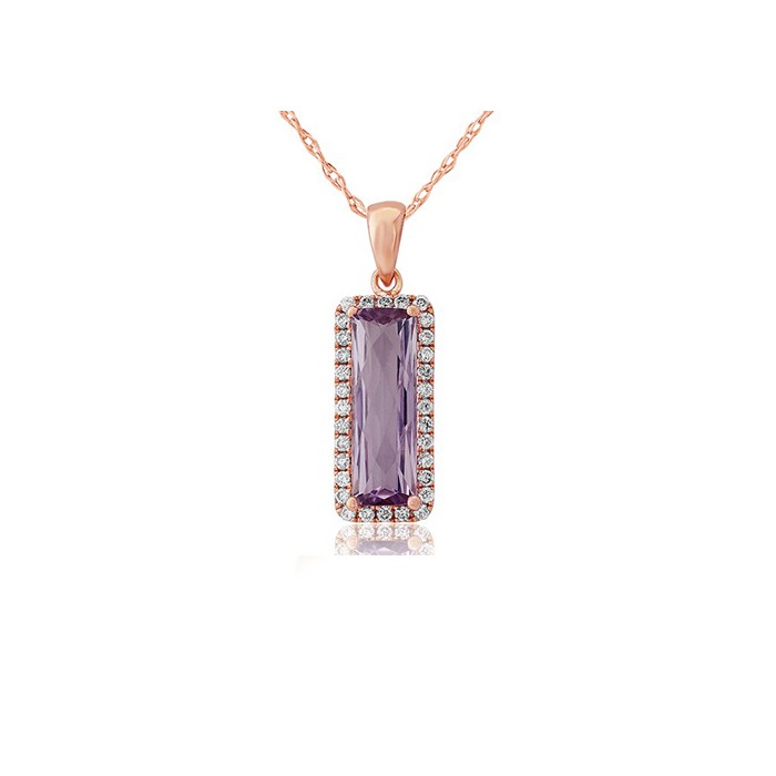 Rose de sales france amethyst necklace