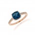 Rose Gold London Blue Topaz Ring | Macintyres of Edinburgh