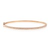 9ct Rose Gold Diamond Set Bangle - 0.36