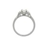 Art Deco Inspired Engagement Ring - Platinum 0.85ct E/VS1