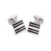 Hoxton London Silver Square Enamel Cufflinks