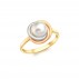 Multi-colour Gold 8mm Pearl Ring