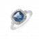 Blue Topaz & Diamond Ring - Macintyres of Edinburgh