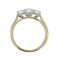 Three Stone Engagement Rings:  18ct Gold 3 Stone Diamond Ring - 1.29cts