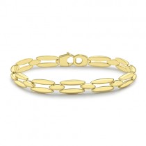 9ct Yellow Gold Fancy Cut Out Link Bracelet