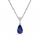 Sapphire & Diamond Necklace 18ct White Gold