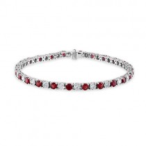 Ruby & Diamond Tennis Bracelet - Macintyres of Edinburgh