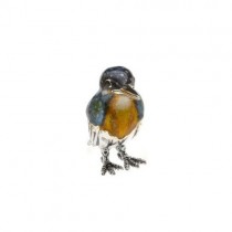 Saturno Sterling Silver & Enamel Kingfisher - Small - 12882S