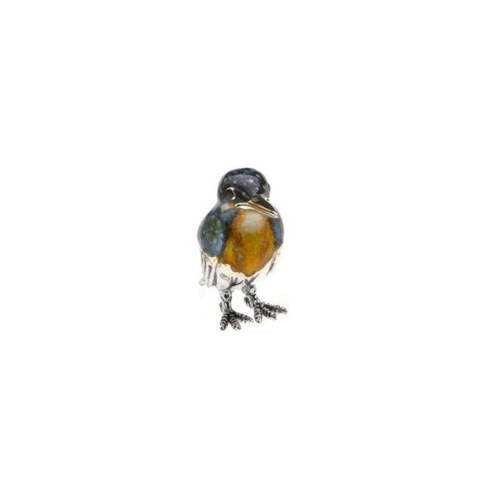 Saturno Sterling Silver & Enamel Kingfisher - Small - 12882S