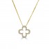 18ct Gold Quatrefoil Diamond Necklace - Macintyres of Edinburgh