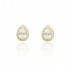 9ct Gold Cubic Zirconia Halo Earrings | Macintyres of Edinburgh