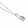 White Gold Blue Topaz & Diamond Necklace - Macintyres of Edinburgh