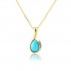 9ct Yellow Gold Turquoise Pendant - Save £90 off High Street Price