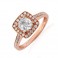 Rose Gold Vintage Inspired Halo Engagement Ring [GIA Certified G/VS1]