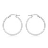 9ct White Gold 30mm Creole Style Hoop Earrings [£95.40] - Macintyres