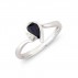 White Gold Sapphire Ring - September Birthstone Ring