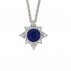 18ct White Gold Sapphire & Diamond Star Necklet