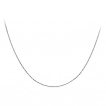 18ct White Gold 41cm 16 inch Diamond Cut Chain for Pendant