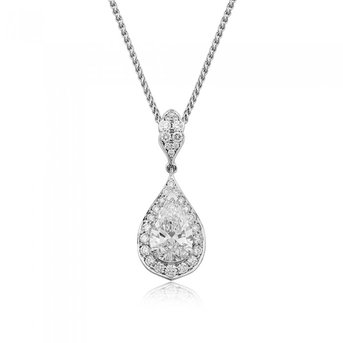 White Gold Diamond Solitaire Necklace Emotion | Messika 08017-WG