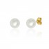 7.5 - 8mm cultured pearl stud earrings 18ct yellow gold