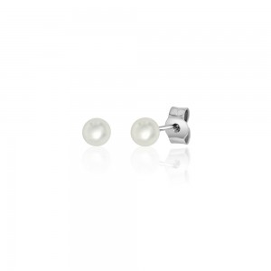 18ct White Gold Cultured Pearl Stud Earrings  - 4.0 - 4.5mm
