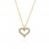 18ct Rose Gold Diamond Heart Necklace - Macintyres of Edinburgh