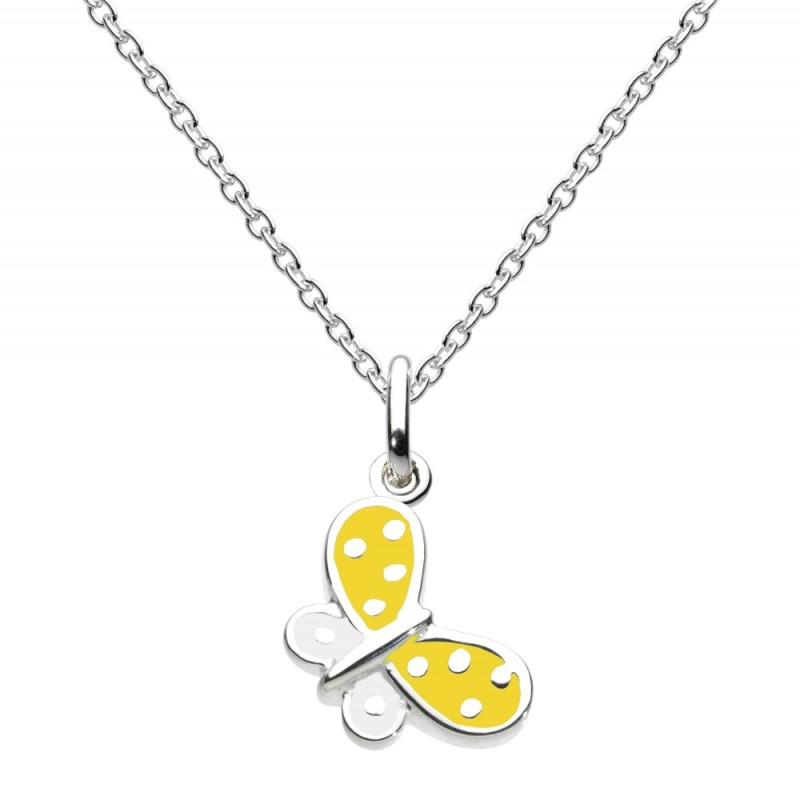 Kit Heath Butterfly Yellow Silver Necklace 9923YE Save 25 off RRP