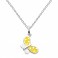 Kit Heath Butterfly Yellow Silver Necklace 9923YE [Save 25% off RRP]