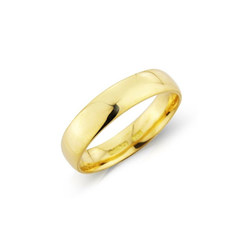 Ladies 18ct Gold 5mm Court Wedding Band [Save 40% OFF High Street Prices]