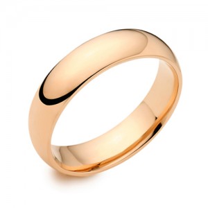 18ct Rose Gold 6mm Deluxe Court Wedding Band - sizes P to Z