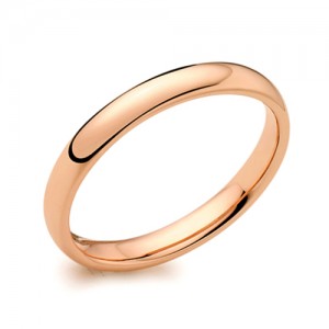 18ct Rose Gold 2.5mm Deluxe Court Wedding Band - sizes I to O
