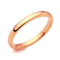 Ladies 18ct Rose Gold 2mm Court Wedding Band [Save 40% OFF High Street Prices]