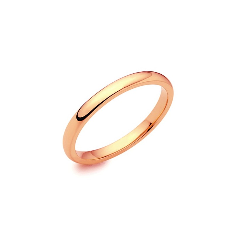Ladies 18ct Rose Gold 2mm Court Wedding Band [Save 40% OFF High Street Prices]