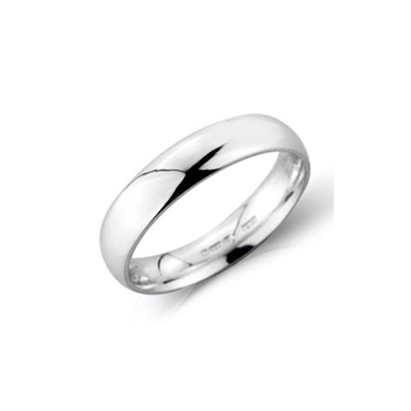 Gents Platinum 4mm Court Wedding Band Macintyres of Edinburgh