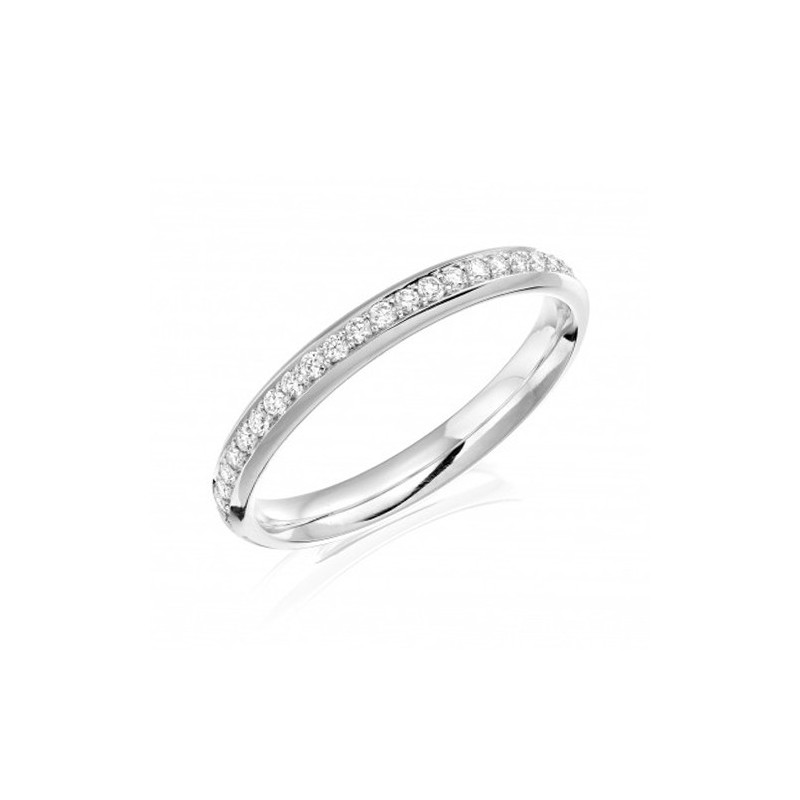 Fine Platinum Diamond Set Luxury Wedding Band Macintyres of Edinburgh