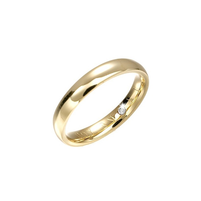 Wedding band with diamond inside discount