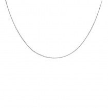 9ct White Gold Diamond Cut Curb Chain Adjustable 16"- 18"