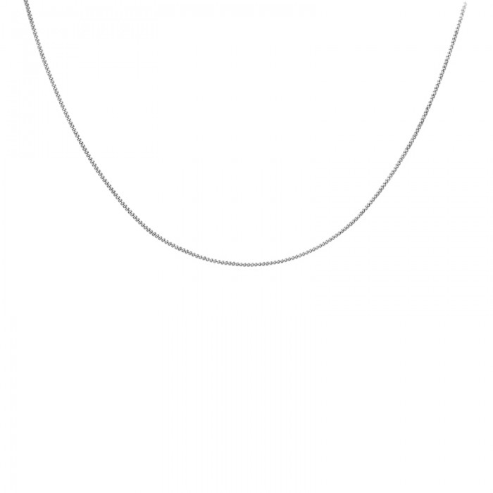 9ct White Gold Diamond Cut Curb Chain Adjustable 16"- 18"