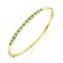 18ct Gold Emerald & Diamond Bangle - E 0.50  D 0.40cts
