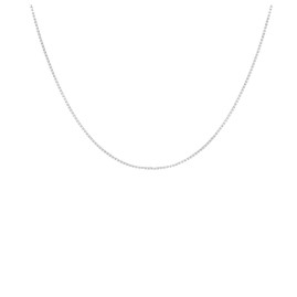 18ct White Gold Box Link Chain 41cm/16"