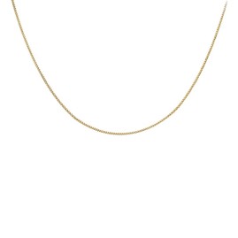 18ct Yellow Gold Diamond Cut Curb Chain 41cm/16"