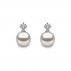Diamond & 8mm Cultured Pear Earrings - Macintyres of Edinburgh